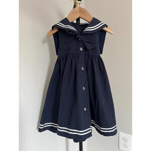 Vintage 90s Good Lad Girls Navy Sailor Dress